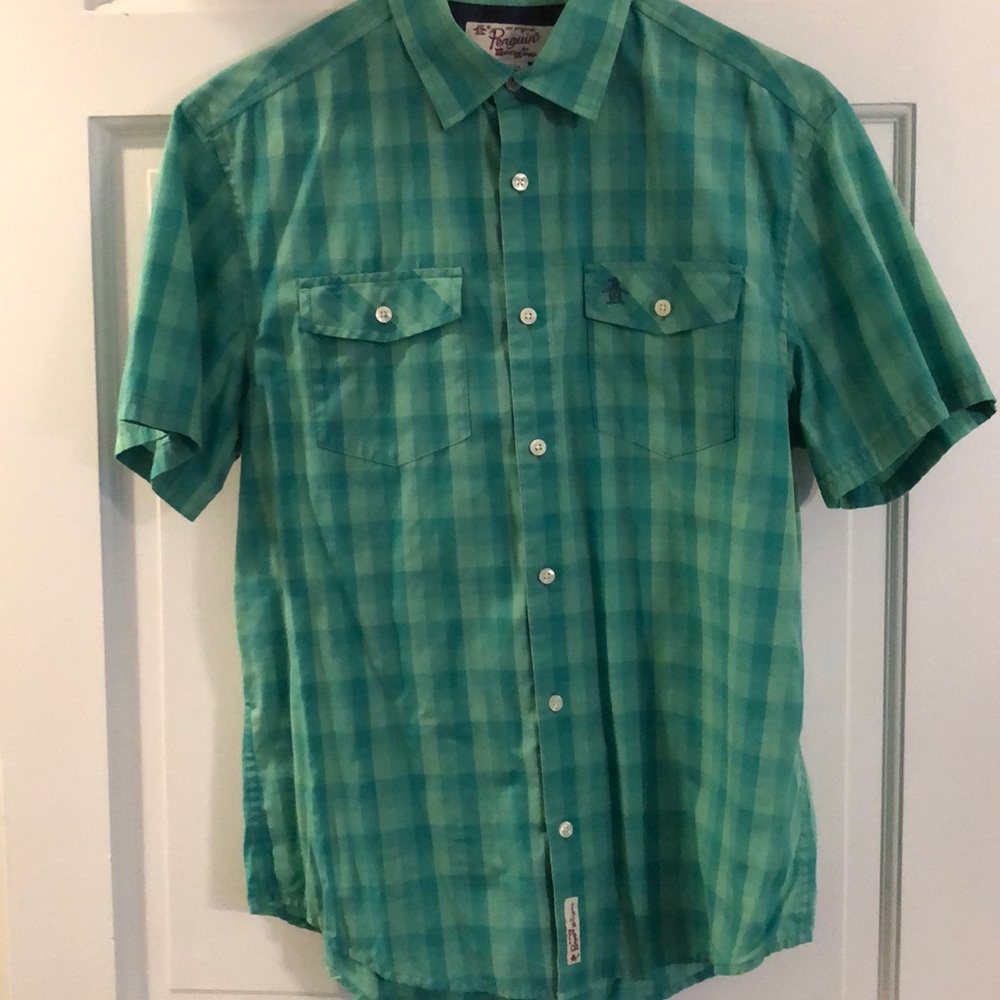 Men’s Original Penguin button down shirt.